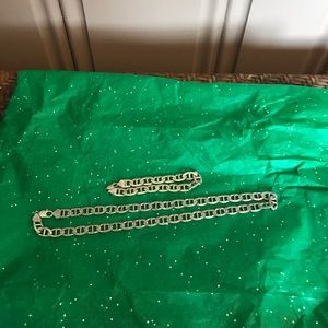 Chunky Sterling Silver Necklace and Bracelet Set